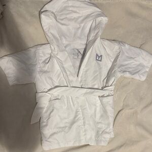 Kids White Hooded Pajamas by